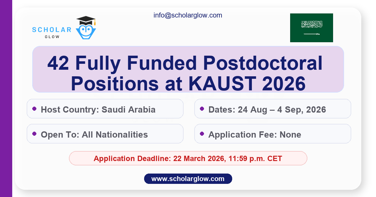 42 Fully Funded Postdoctoral Positions at KAUST 2026