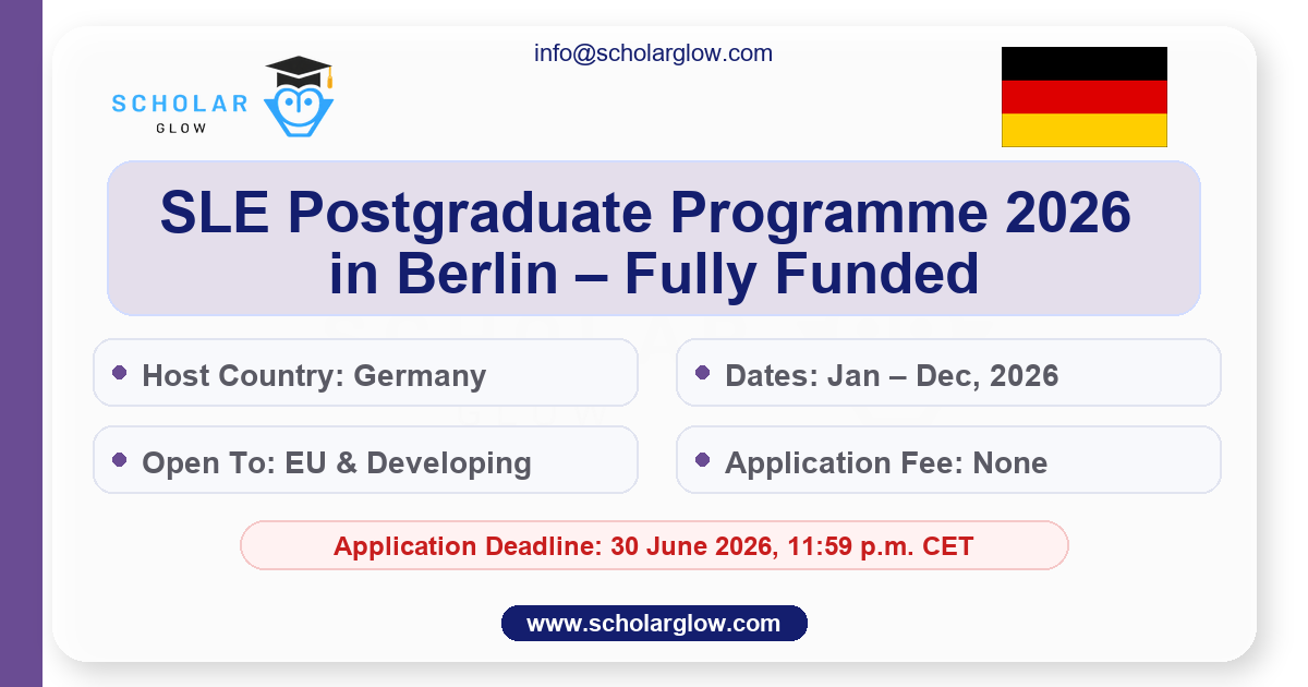 SLE Postgraduate Programme 2026 in Berlin – Fully Funded