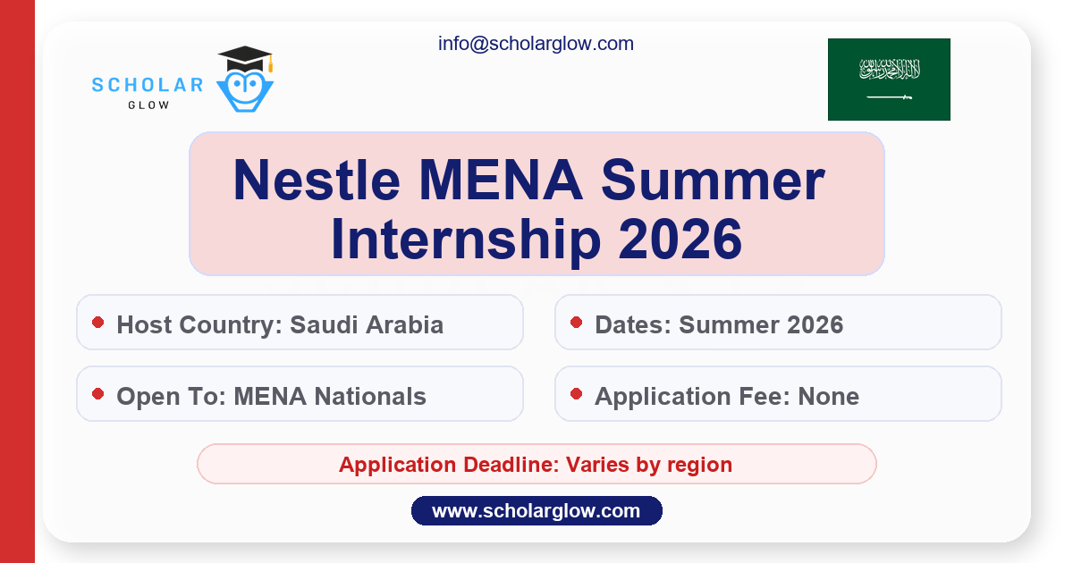 Nestle MENA Summer Internship 2026: Apply Online