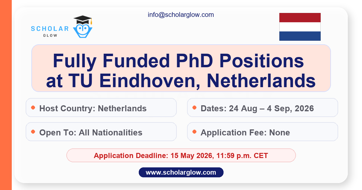 Fully Funded PhD Positions at TU Eindhoven, Netherlands