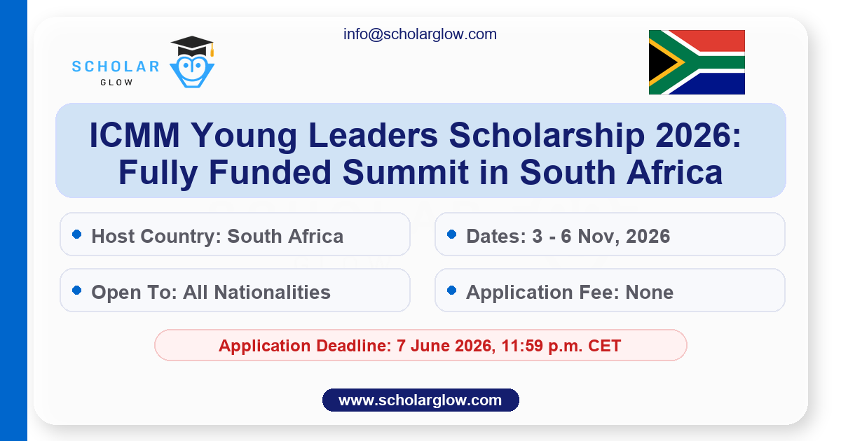 ICMM Young Leaders Scholarship 2026: Fully Funded Summit