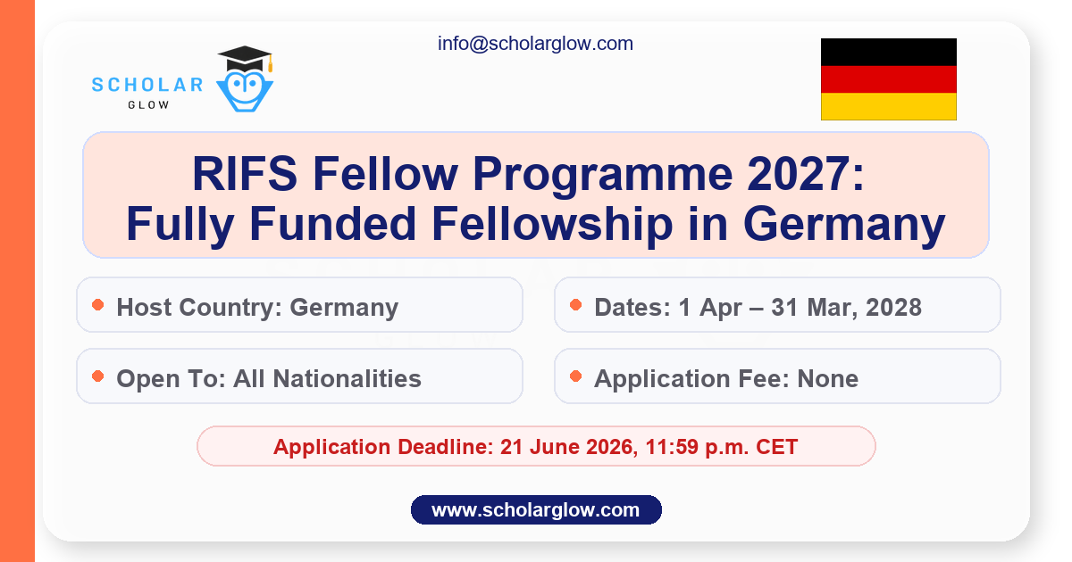 RIFS Fellow Programme 2027: Fully Funded Fellowship in Germany