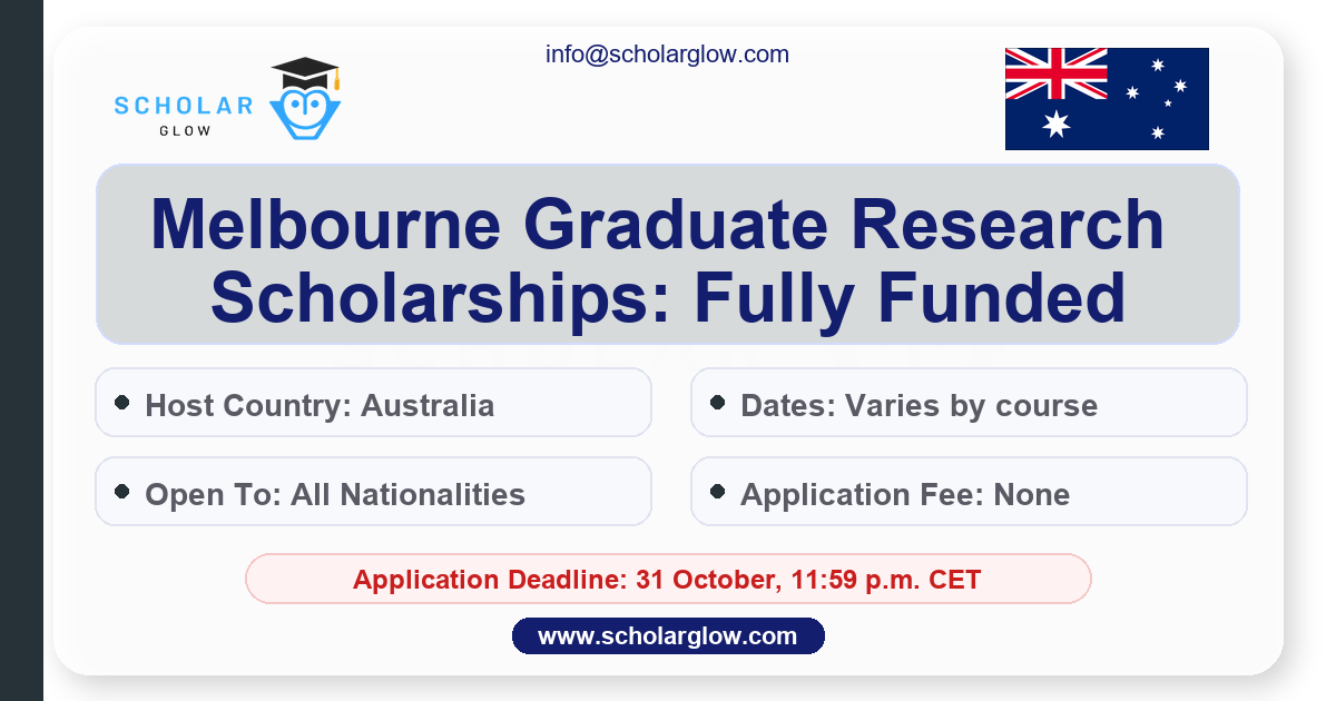 Melbourne Graduate Research Scholarships: Fully Funded