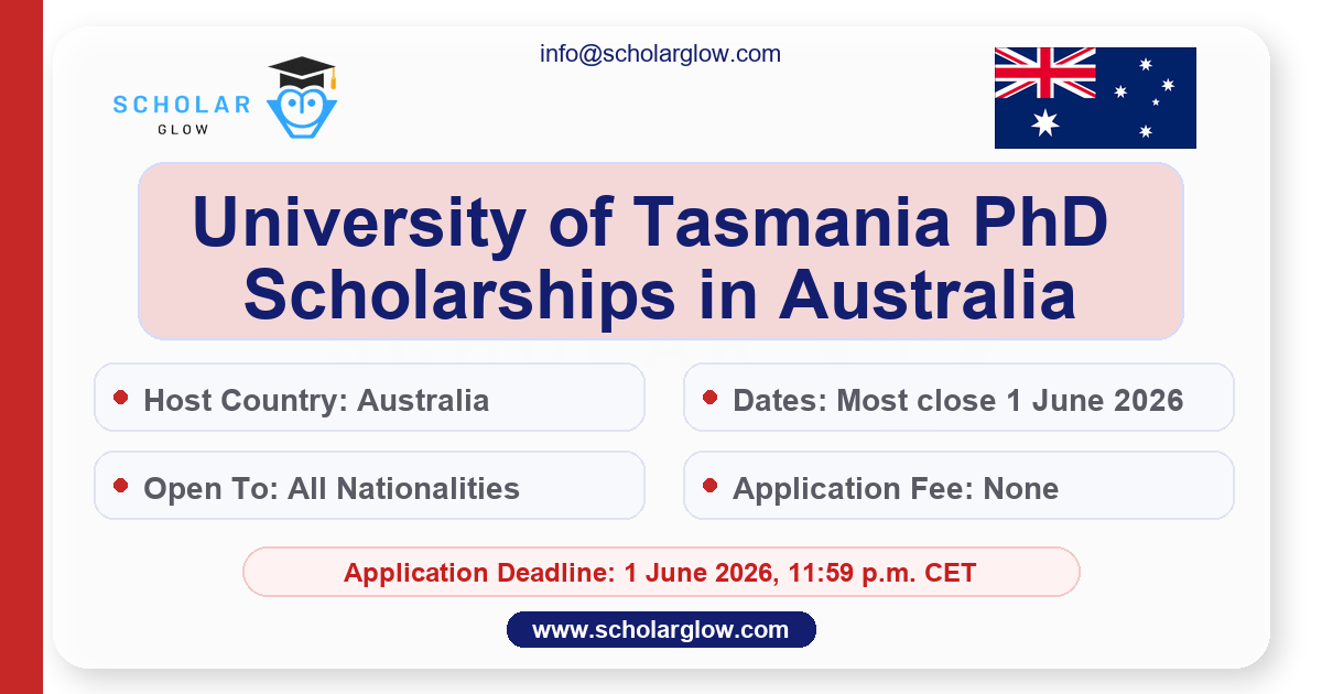 University of Tasmania PhD Scholarships in Australia