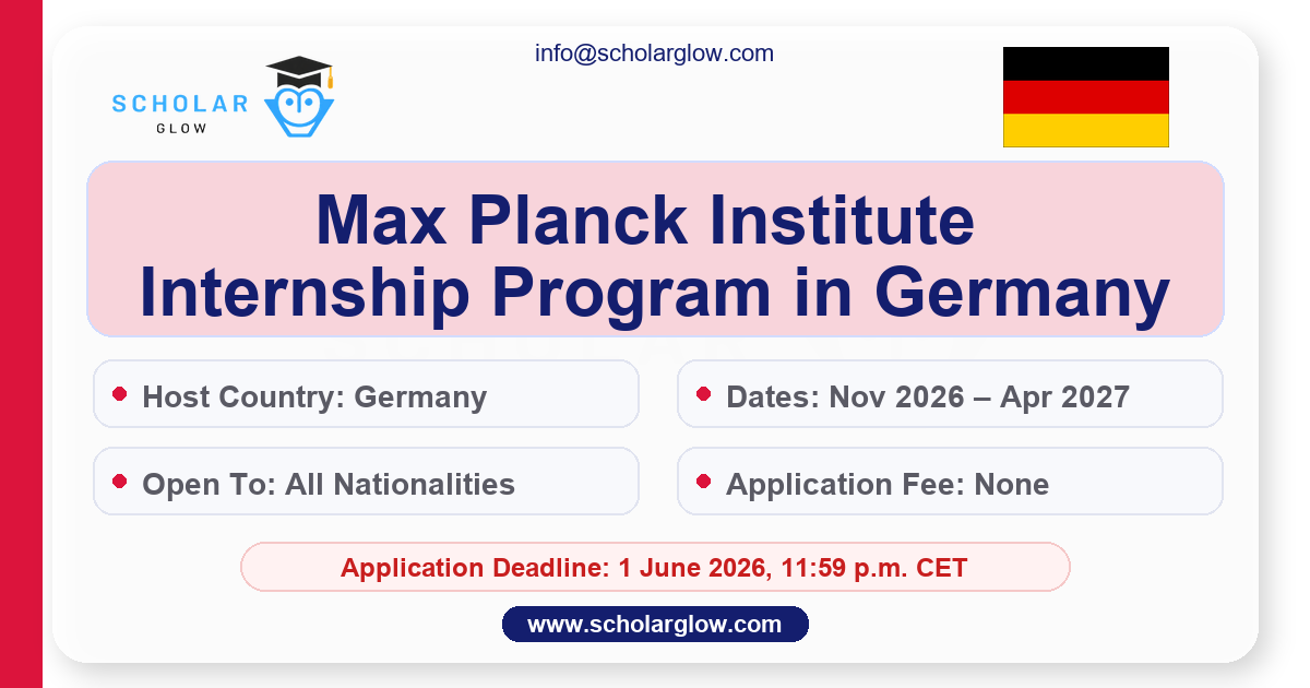 Max Planck Institute Internship Program in Germany