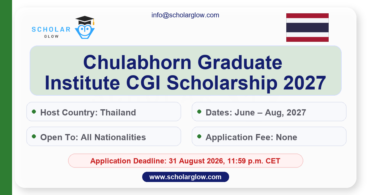 Chulabhorn Graduate Institute CGI Scholarship 2027