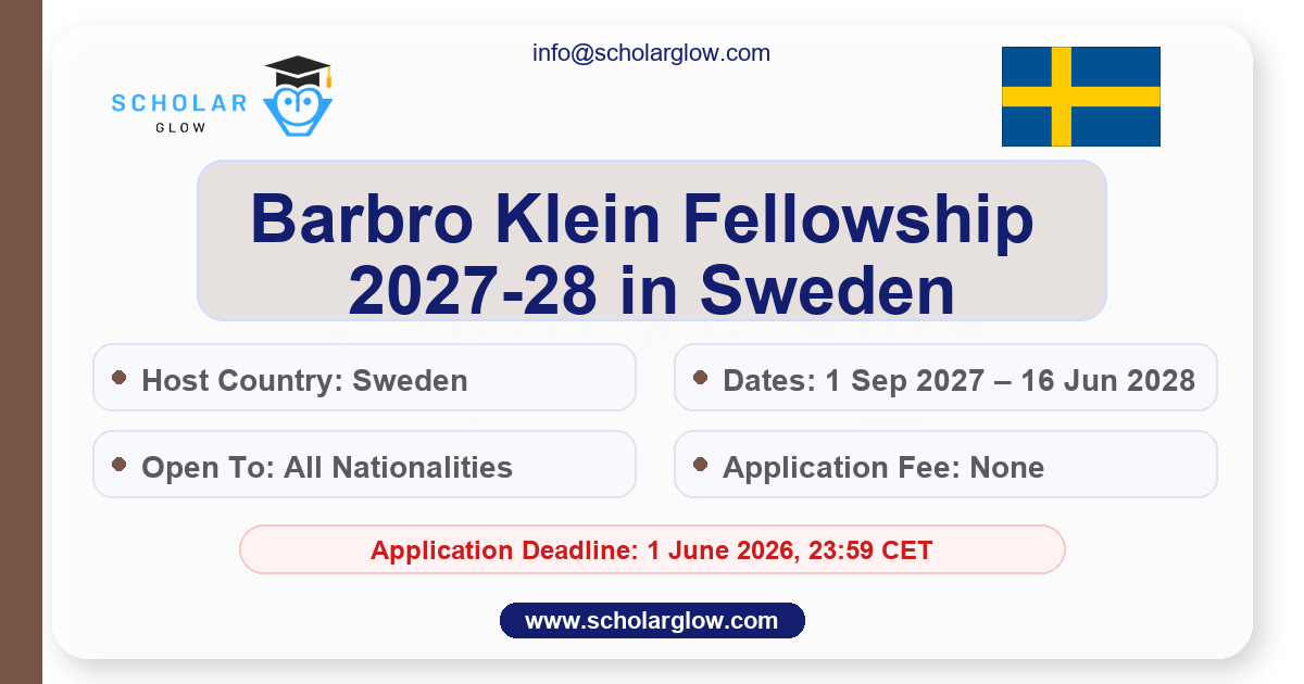Barbro Klein Fellowship 2027-28 in Sweden