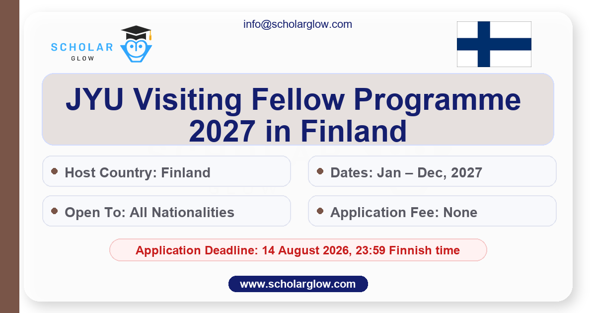 JYU Visiting Fellow Programme 2027 in Finland