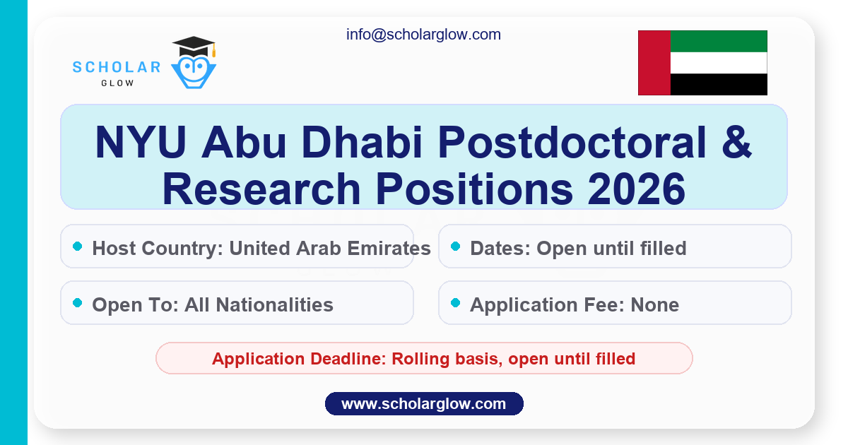 NYU Abu Dhabi Postdoctoral & Research Positions 2026