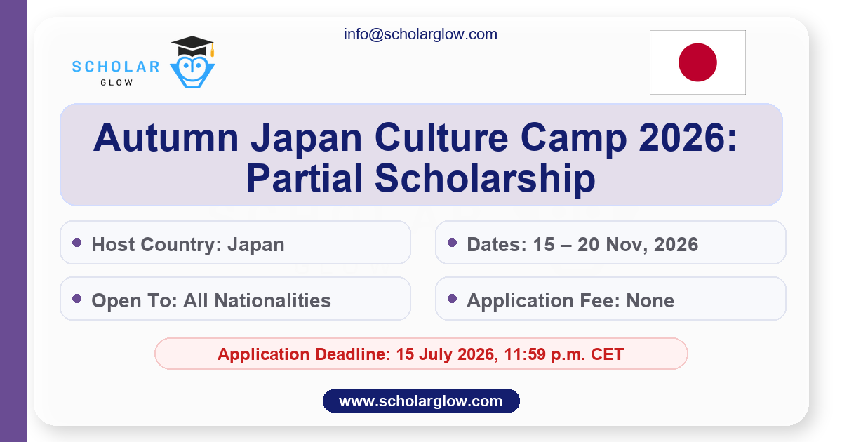 Autumn Japan Culture Camp 2026: Partial Scholarship