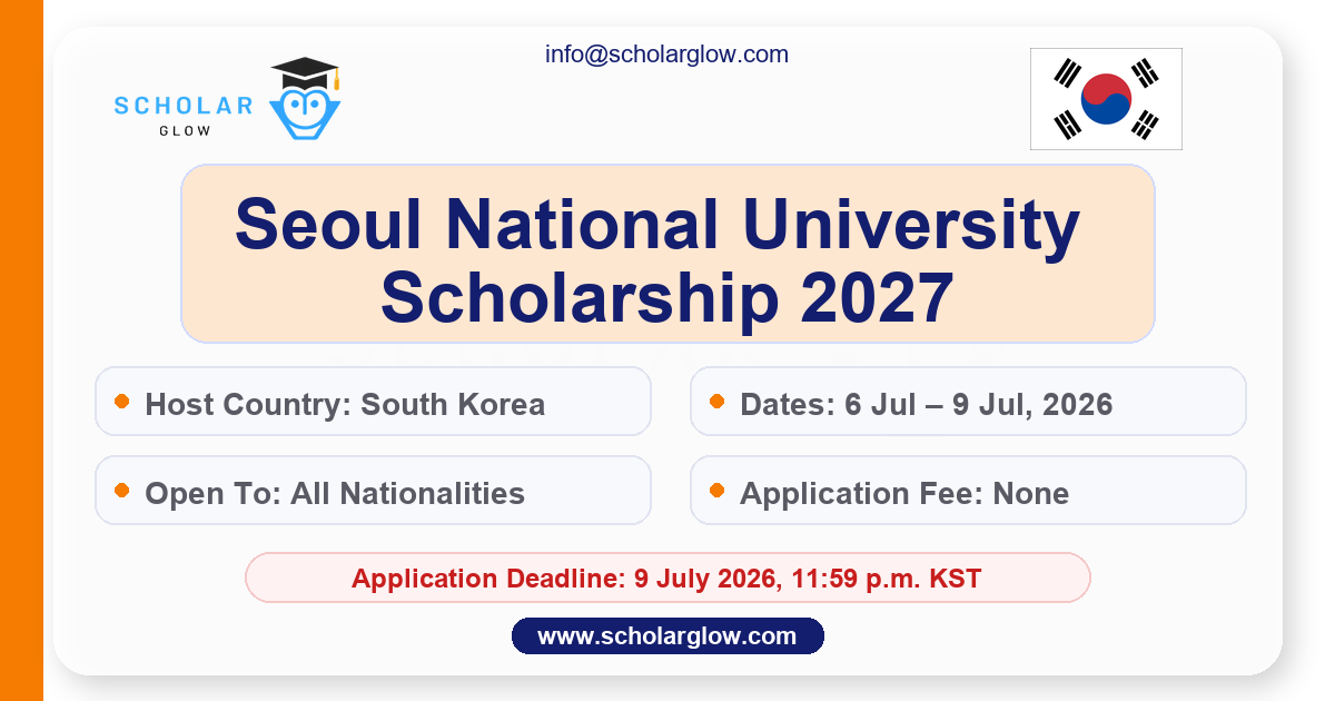 Seoul National University Scholarship 2027 (Fully Funded)